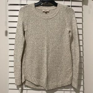 Gray & White Ann Taylor LOFT Sweater
